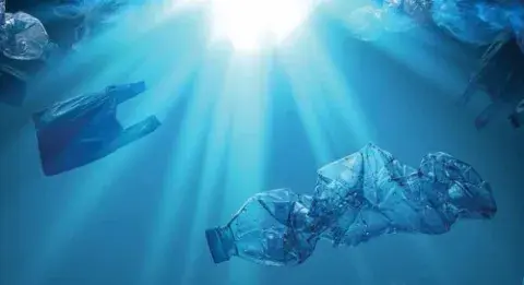 plastic waste in ocean